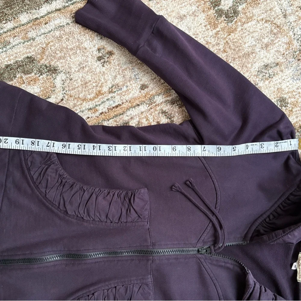 Prairie Underground plum short cloak hoodie sweatshirt XS/S - Picture 13 of 15